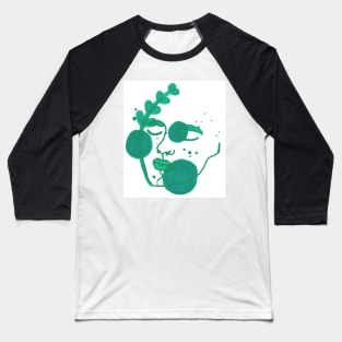 Green Face Baseball T-Shirt